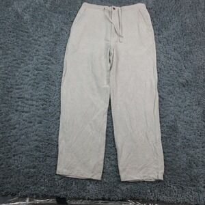 Cubavera Pants Mens Medium Beige Linen Blend Drawstring Elastic 31x29*